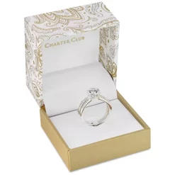 Best deal ✨ Charter Club 👩 Women's 3/4-Sleeve Floral Boatneck Top, Created For Macy's Intrepid Blue Combo 🤩