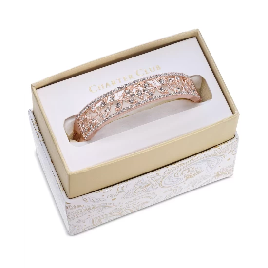 Best Pirce ๐ Charter Club Rose Gold-Tone Crystal Filigree Bangle Bracelet, Created For Macy's โ - Image 3