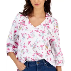 Wholesale โ๏ธ Charter Club Gold-Tone Crystal & Imitation Pearl Flower Bouquet Pin, Created For Macy's ๐