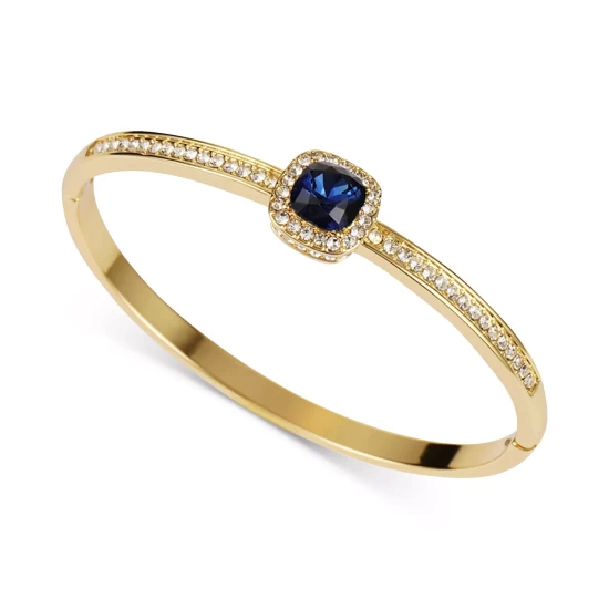 Coupon 🔔 Charter Club Gold-Tone Pavé & Colored Crystal Halo Bangle Bracelet, Created For Macy's 🤩 - Image 2