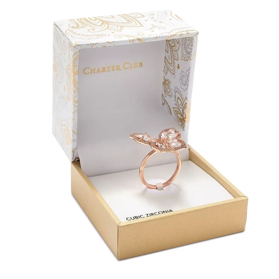 Best Sale 😍 Charter Club Silver-Tone Crystal Pear-Shape Halo Lariat Necklace & Stud Earrings Set, Created For Macy's Black 🤩 - Image 2