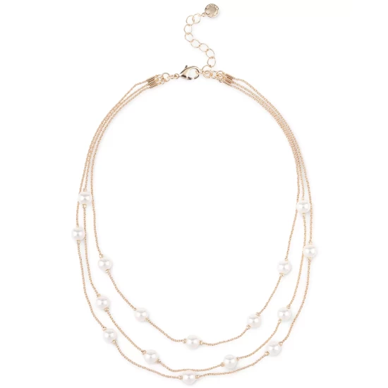 Best Pirce ⌛ Charter Club Gold-Tone Imitation Pearl Layered Necklace, 16 + 2 Extender, Created For Macy's 🌟 - Image 2
