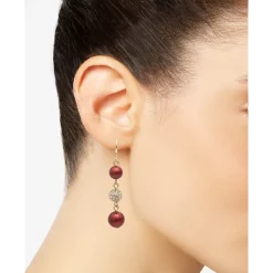 Discount 😍 Charter Club Gold-Tone Crystal & Colored Imitation Pearl Lariat Necklace & Stud Earrings Set, Created For Macy's 👏