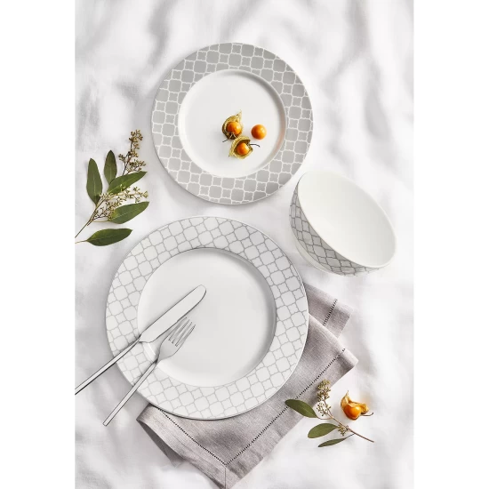 Best reviews of ⭐ Charter Club Geometric 12-Pc. Dinnerware Set, Service For 4, Created For Macy’s No Color 🔥 - Image 4