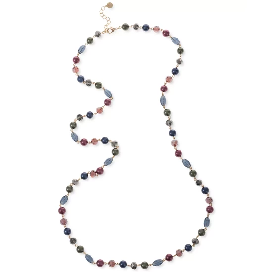 Promo 🔔 Charter Club Gold-Tone Multicolor Bead & Imitation Pearl Long Strand Necklace, 42 + 2 Extender, Created For Macy's ❤️ - Image 2
