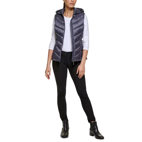 Discount ✨ Charter Club 👩 Women's Packable Hooded Puffer Vest, Created For Macy's Pacific Blue 😉 - Image 6