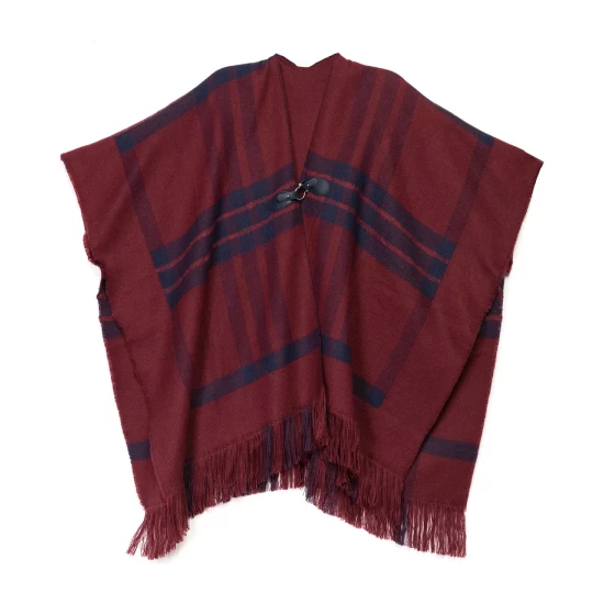 Best reviews of ✨ Charter Club 👩 Women's Plaid Toggle Poncho Topper, Created For Macy's Wine 🔥 - Image 8