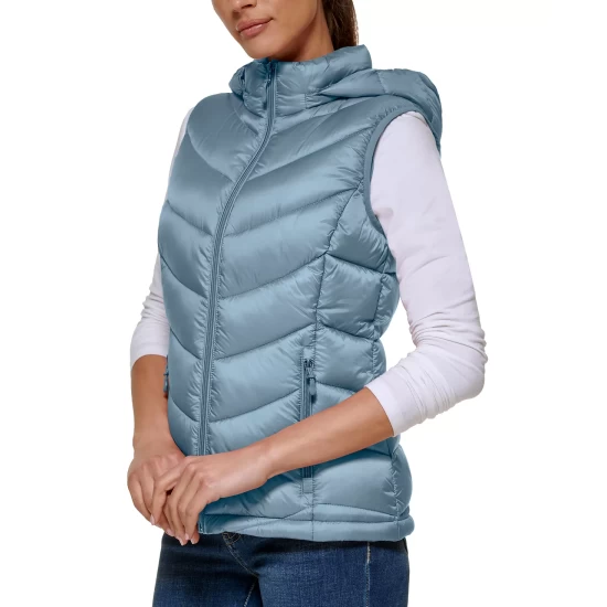 Discount ✨ Charter Club 👩 Women's Packable Hooded Puffer Vest, Created For Macy's Pacific Blue 😉 - Image 7