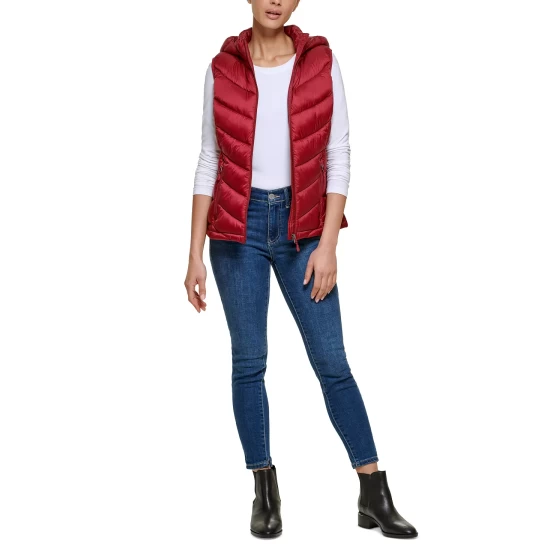 Discount ✨ Charter Club 👩 Women's Packable Hooded Puffer Vest, Created For Macy's Pacific Blue 😉 - Image 8