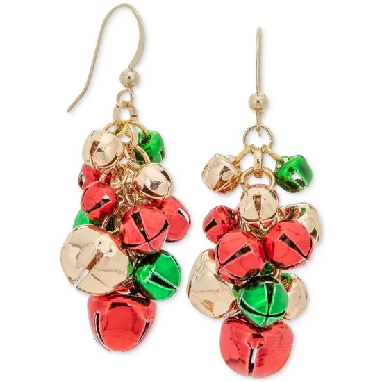 Coupon 🥰 Charter Club Tri-Tone Jingle Bell Shaky Drop Earrings, Created For Macy's Silver ✨ - Image 4