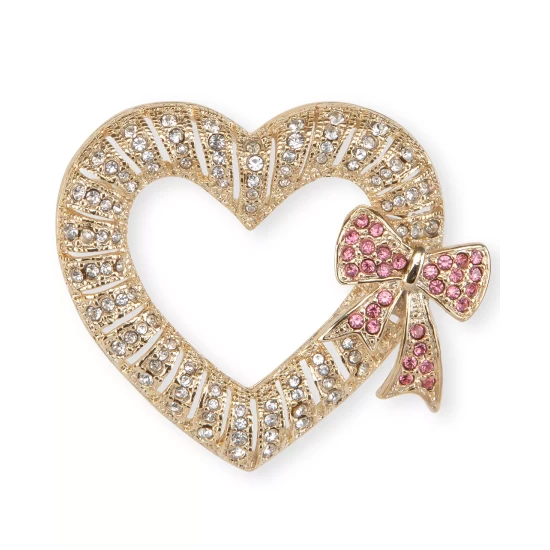 Discount ๐ฅ Charter Club Gold-Tone Pavรฉ Heart & Bow Pin, Created For Macy's โ๏ธ - Image 2