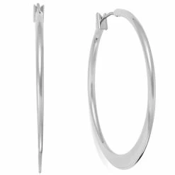 Cheapest ๐ Charter Club Silver-Tone Medium Wedge Hoop Earrings ๐ฏ