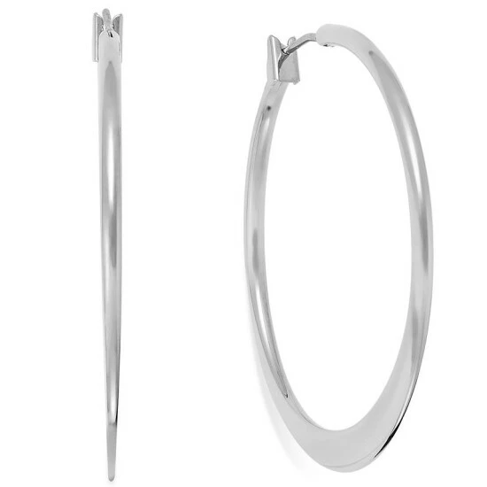 Cheapest 😉 Charter Club Silver-Tone Medium Wedge Hoop Earrings 💯