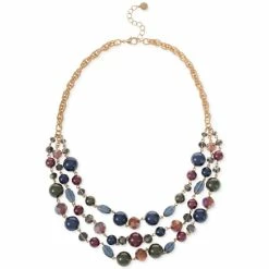 Deals 🎁 Charter Club Gold-Tone Multicolor Bead & Imitation Pearl Layered Necklace, 20 + 2 Extender, Created For Macy's 👍