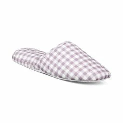 Hot Sale 🥰 Charter Club 👩 Women's Quilted Gingham Clog Slipper Dusty Lilac 🤩