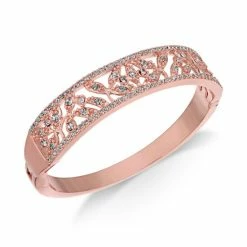 Best Pirce 😍 Charter Club Rose Gold-Tone Crystal Filigree Bangle Bracelet, Created For Macy's ⌛