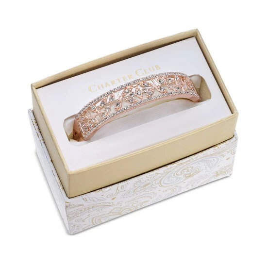 Best Pirce ๐ Charter Club Rose Gold-Tone Crystal Filigree Bangle Bracelet, Created For Macy's โ - Image 2