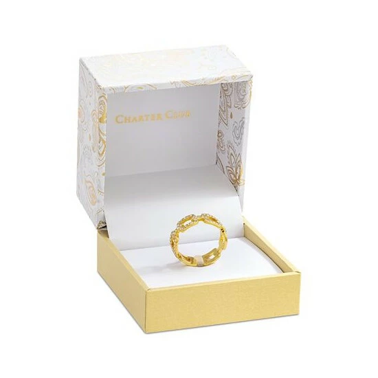 Brand new ✨ Charter Club Gold-Tone Pavé Link Band Ring, Created For Macy's 👏 - Image 3