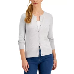 Best Pirce 🔥 Charter Club 👩 Women's Button Cardigan, Created For Macy's Poppy Sun 🎉
