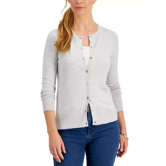 Best Pirce 🔥 Charter Club 👩 Women's Button Cardigan, Created For Macy's Poppy Sun 🎉
