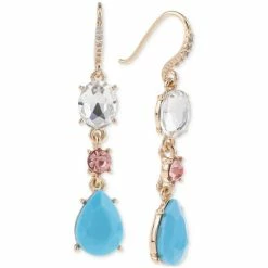 Deals ๐ Charter Club Gold-Tone Crystal China Blue Drop Earrings, Created For Macy's ๐