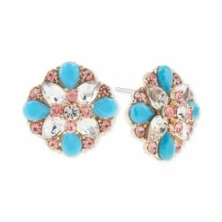 Cheap โ๏ธ Charter Club Gold-Tone Crystal China Blue Button Earrings, Created For Macy's ๐ฅฐ