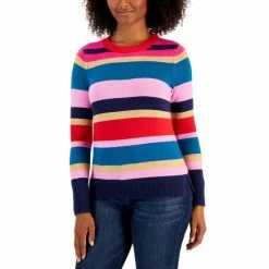 Best Pirce ๐งจ Charter Club Petite Party Stripe Sweater, Created For Macy's Pink Tutu Combo ๐