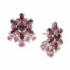 Cheap 🌟 Charter Club Silver-Tone Color Crystal & Stone Cluster Stud Earrings, Created For Macy's Pink ⌛