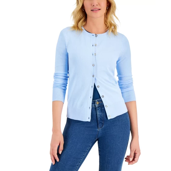 Best Pirce 🔥 Charter Club 👩 Women's Button Cardigan, Created For Macy's Poppy Sun 🎉 - Image 13