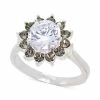 Deals 🔥 Charter Club Silver-Tone Crystal Flower Ring, Created For Macy's 🥰