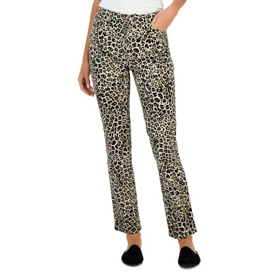 Cheapest ⌛ Charter Club Lexington Tummy-Control Printed 👖 Jeans, Created For Macy's Creme Stone ⌛
