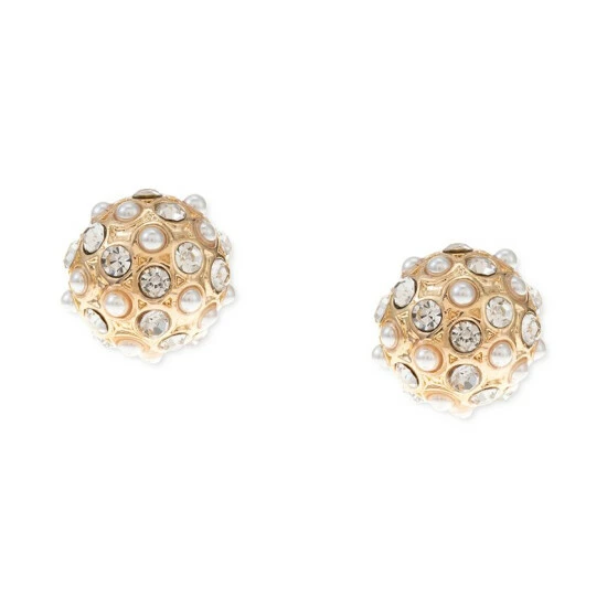 Cheapest ⌛ Charter Club Gold-Tone Pavé Fireball Stud Earrings, Created For Macy's Multi 🤩