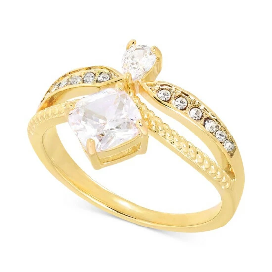 Best reviews of 😀 Charter Club Gold-Tone Pavé Crystal Princess Ring, Created For Macy's 🛒