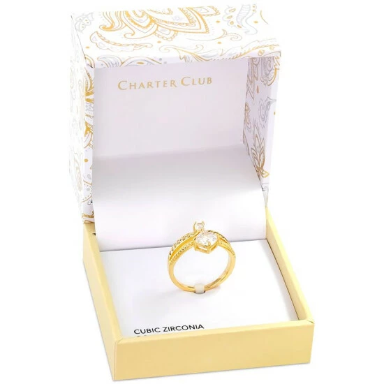 Best reviews of 😀 Charter Club Gold-Tone Pavé Crystal Princess Ring, Created For Macy's 🛒 - Image 2