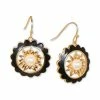 New 🤩 Charter Club Gold-Tone Imitation Pearl Flower Drop Earrings, Created For Macy's Black ⌛