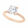 Wholesale 🥰 Charter Club Rose Gold-Tone Crystal Solitaire Textured Ring, Created For Macy's ❤️