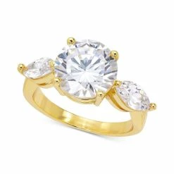 Wholesale 💯 Charter Club Gold-Tone Round & Marquise Crystal Triple-Stone Ring, Created For Macy's ⭐