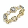 Cheap 🧨 Charter Club Two-Tone Crystal Filigree & Imitation Pearl Stretch Bracelet, Created For Macy's Gold 😀