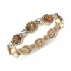 Best Sale 👍 Charter Club Gold-Tone Crystal & Stone Oval Halo Stretch Bracelet, Created For Macy's 🧨