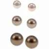 Buy 🎉 Charter Club Gold-Tone 3-Pc. Set Tonal Imitation Pearl Stud Earrings, Created For Macy's Brown ✔️