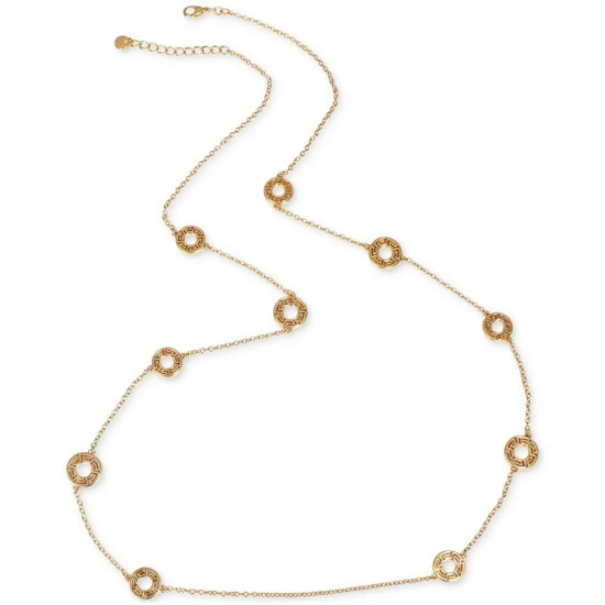 Promo 🎉 Charter Club Gold-Tone Filigree Open Circle Long Station Necklace, 42 + 2 Extender, Created For Macy's ⭐