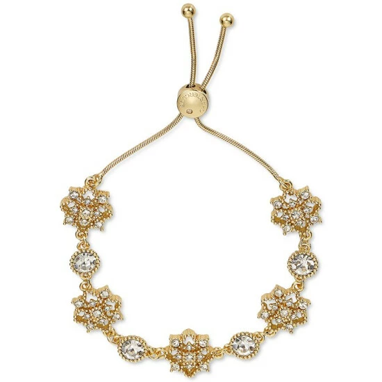 Promo ๐ Charter Club Gold-Tone Crystal Flower Slider Bracelet, Created For Macy's ๐