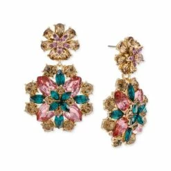 Top 10 โ Charter Club Gold-Tone Multicolor Mixed Stone Flower Drop Earrings, Created For Macy's ๐