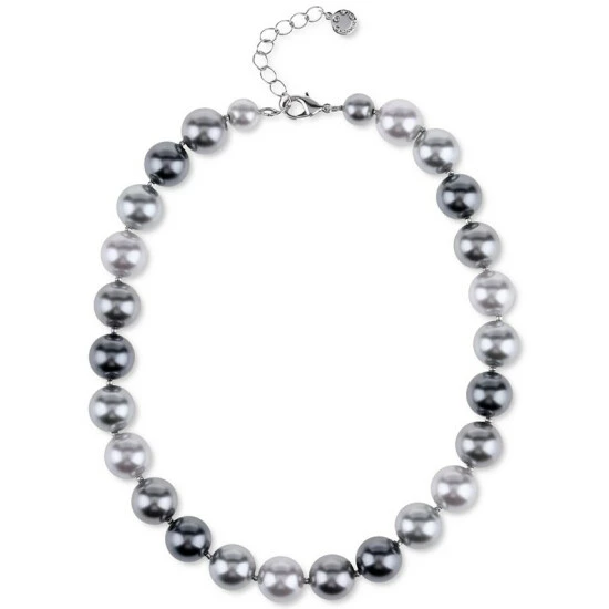 Coupon 😍 Charter Club Imitation Pearl All Around Necklace, 16 + 2 Extender, Created For Macy's Grey 😀