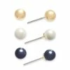 Cheapest ⭐ Charter Club Gold-Tone 3-Pc. Set Multi-Imitation Pearl Stud Earrings, Created For Macy's ⭐