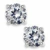 Promo 😉 Charter Club Fine SilverPlate Cubic Zirconia Round Stud Earrings 🔔