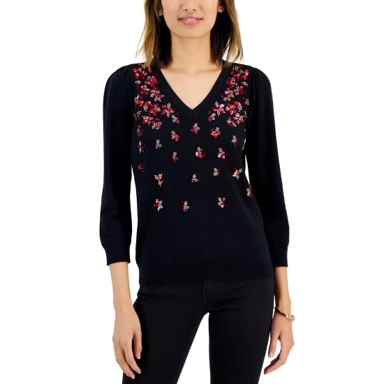 Cheapest ⌛ Charter Club 👩 Women's Denim Jacket, Created For Macy's Heirloom Violet 🤩 - Image 4