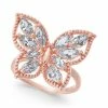 Coupon 🤩 Charter Club Crystal Butterfly 18K Rose Gold Plate Ring, Created For Macy's 🧨