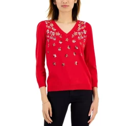 Cheap 🌟 Charter Club Printed Pintuck Top, Created For Macy's Intrepid Blue ⌛