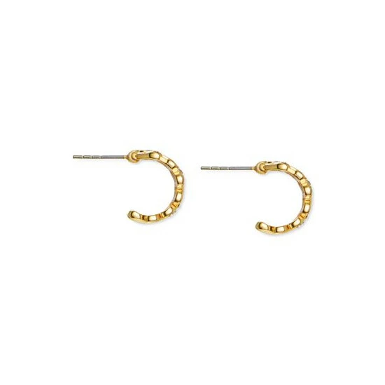 New ✔️ Charter Club Gold-Tone Small Pavé Triple-Row C-Hoop Earrings, 0.55, Created For Macy's 💯 - Image 3